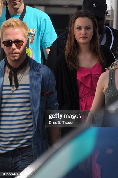 Leighton Meester is sighted on location for "Gossip Girl" in Paris on July 8, 2010 in Paris, France.