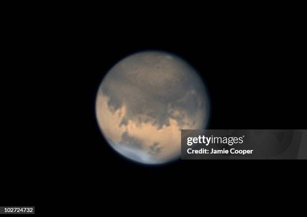 Mars This image of Mars was taken at 23:10 hrs UT on 17th November 2005 using a webcam attached to a Schmidt-Cassegrain telescope. The image is...