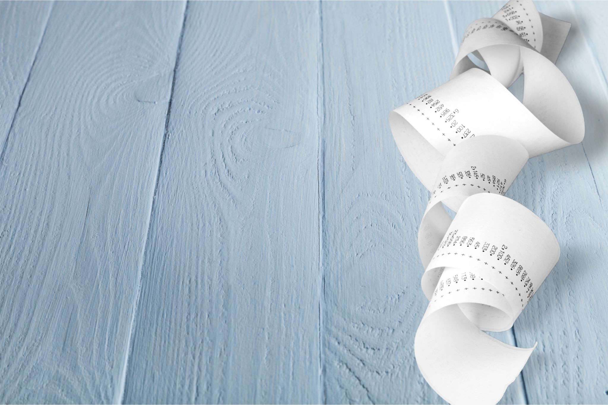 Adding machine tape. Adding machine tape.