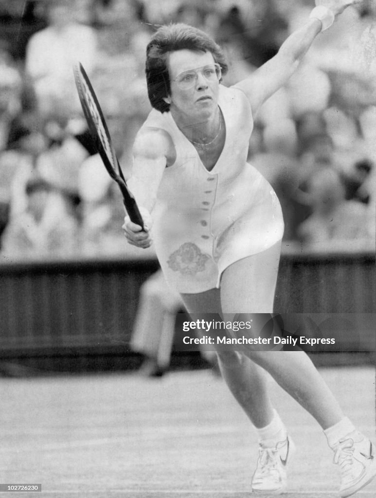 Billie Jean King at Wimbledon, 1983.