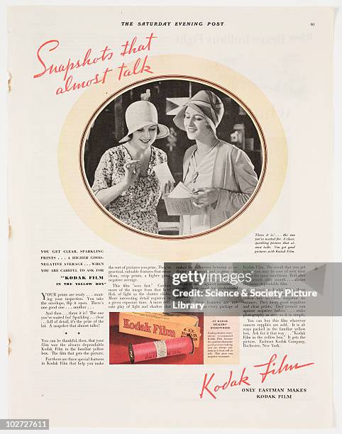 Snapshots that almost talk', 1930 Advertisement of Kodak, 1930.