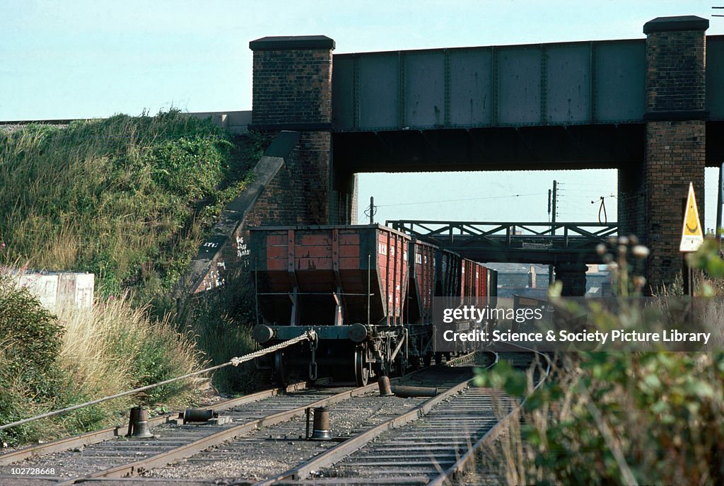Seaham Rope Line Scan of a slide depicturing a Seaham harbour railway with rope hauled ...