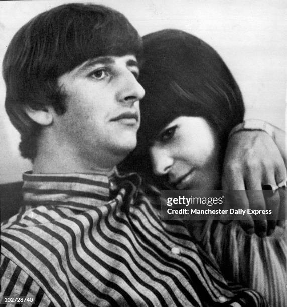 June 1964: Beatle Ringo Star with companion Maureen Cox.
