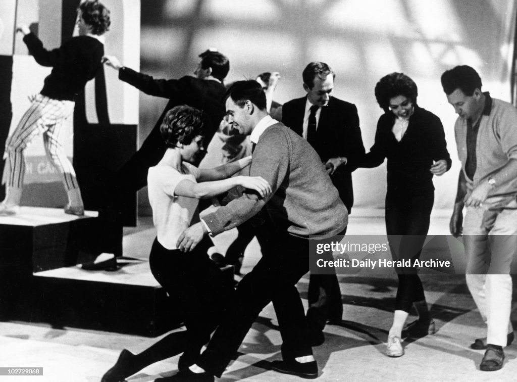 Dancers doing the twist, 1960s. 'The Twist comes to television. ABC