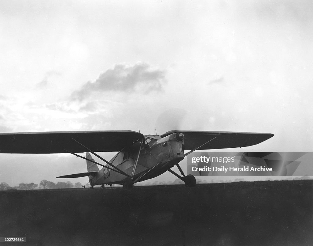Amy Johnson flying 'Desert Cloud', 8 November 1932.