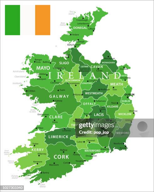 15 - ireland - green isolated 10 - dublin stock illustrations