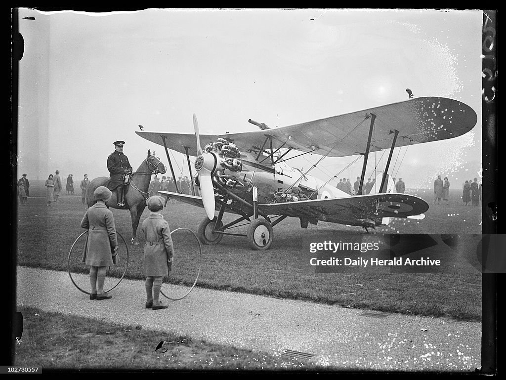 Aeroplane in Hyde Park, 1933.