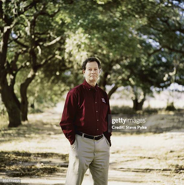 Of Whole Foods Market Inc John Mackey poses for a portrait shoot in Austin, Texas for Fast Company Magazine.