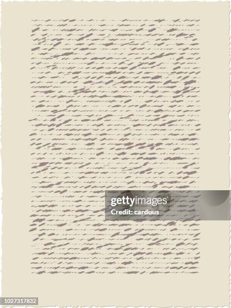 ilustrações de stock, clip art, desenhos animados e ícones de vector illustration of old calligraph paper - caligrafia