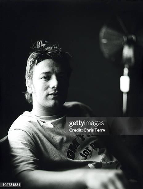 Chef Jamie Oliver poses for a portrait shoot in New York, USA.