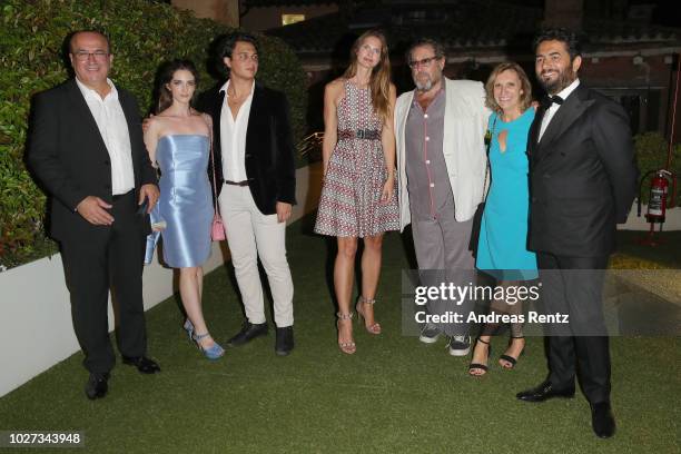 Maya Rotella, Vito Maria Schnabel, Julian Schnabel, Louise Kugelberg, guest and Gianvito Casadonte attend the Fondazione Mimmo Rotella 2018 Award to...