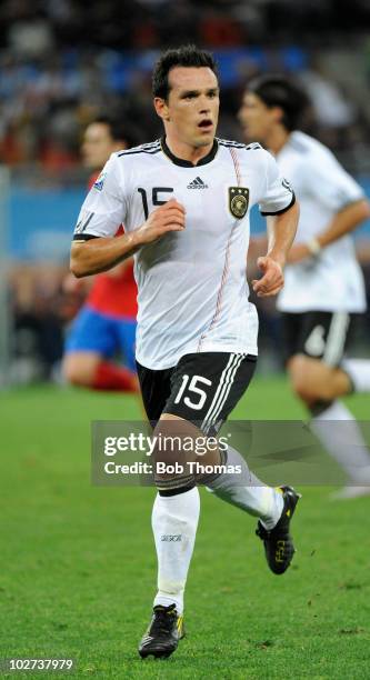 Piotr Trochowski of Germany during the 2010 FIFA World Cup South Africa Semi Final match between Germany and Spain at Durban Stadium on July 7, 2010...