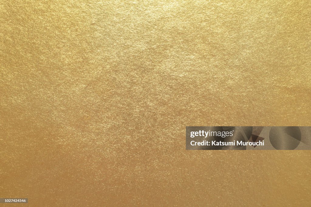 Golden foil paper texture background