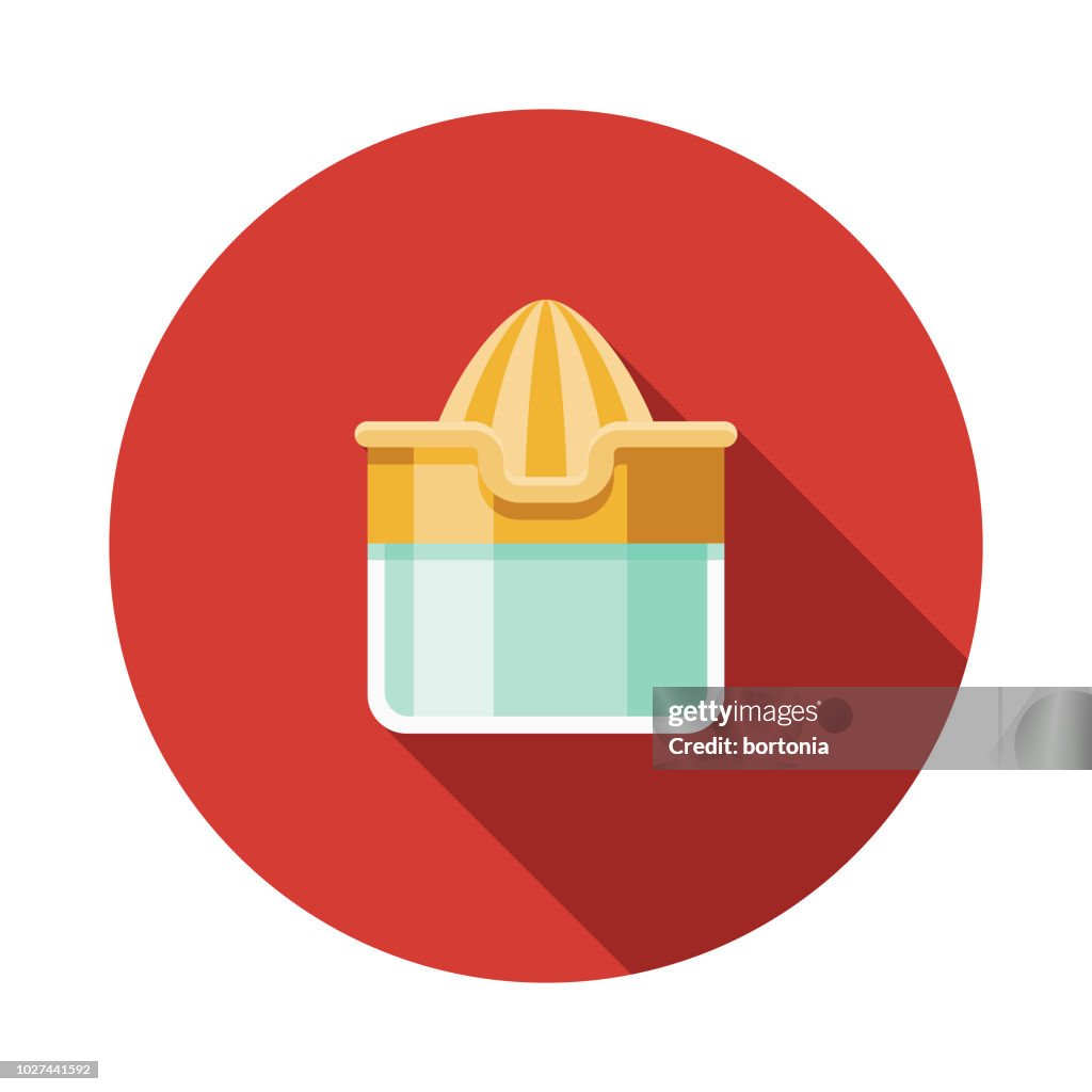 Juicer Flat Design 1970s Icon