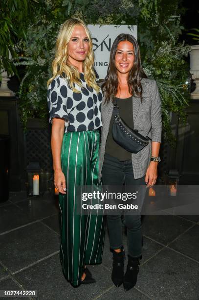 Molly Sims and Rebecca Minkoff attend Nordstrom's SOMETHING NAVY Brand Launch Dinner At The Gramercy Park Hotel on September 5, 2018 in New York City.