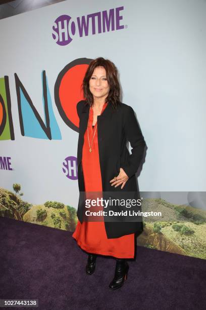 Catherine Keener attends the premiere of Showtime's "Kidding" at The Cinerama Dome on September 5, 2018 in Los Angeles, California.