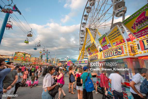 cne at exhibition place in toronto - canadian national exhibition stock pictures, royalty-free photos & images