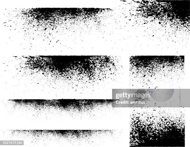 stockillustraties, clipart, cartoons en iconen met inkt vlekken - spatten activiteit