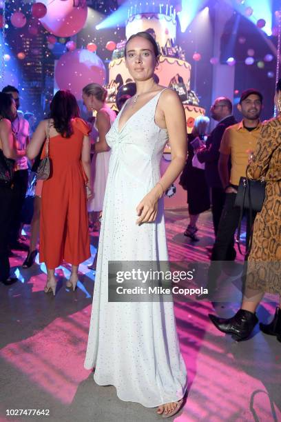 Olga Sorokina attends the Alber Elbaz X LeSportsac New York Fashion Week Party at Gallery I at Spring Studios on September 5, 2018 in New York City.