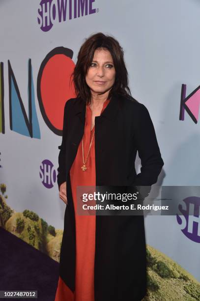 Catherine Keener attends the premiere of Showtime's "Kidding" at The Cinerama Dome on September 5, 2018 in Los Angeles, California.