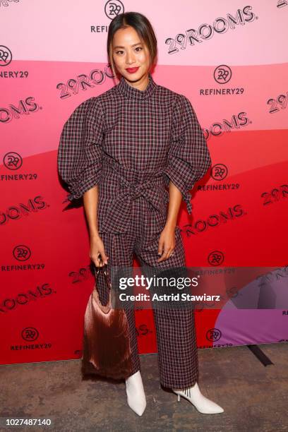 Jamie Chung attends the Expand Your Reality Opening Party on September 5, 2018 in Brooklyn City.