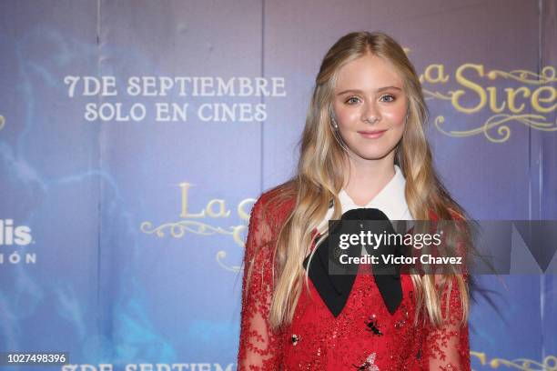 Loreto Peralta attends "The Little Mermaid" Mexico City premiere at Cinepolis Plaza Carso on September 5, 2018 in Mexico City, Mexico.