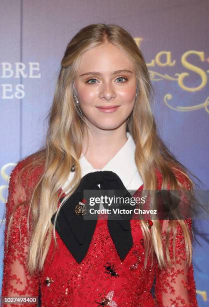 Loreto Peralta attends "The Little Mermaid" Mexico City premiere at Cinepolis Plaza Carso on September 5, 2018 in Mexico City, Mexico.