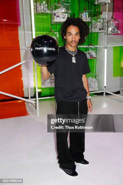 Luka Sabbat attends Aldo Collaborates With Refinery 29 On "29 Rooms" on September 5, 2018 in New York City.