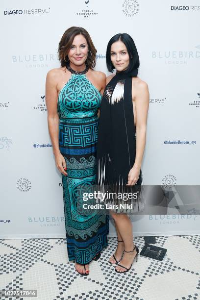 Luann de Lesseps and Leigh Lezark attend the Bluebird London New York City launch party at Bluebird London on September 5, 2018 in New York City.