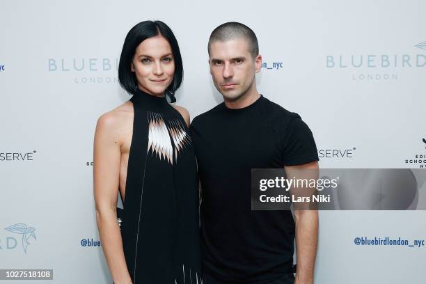 Leigh Lezark and Geordon Nicol attend the Bluebird London New York City launch party at Bluebird London on September 5, 2018 in New York City.