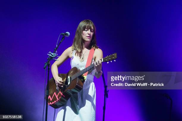 Feist performs at L'Olympia on September 5, 2018 in Paris, France.