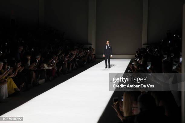 Tom Ford walks the runway at Tom Ford SS19 Fashion Show at Park Avenue Armory on September 5, 2018 in New York City.