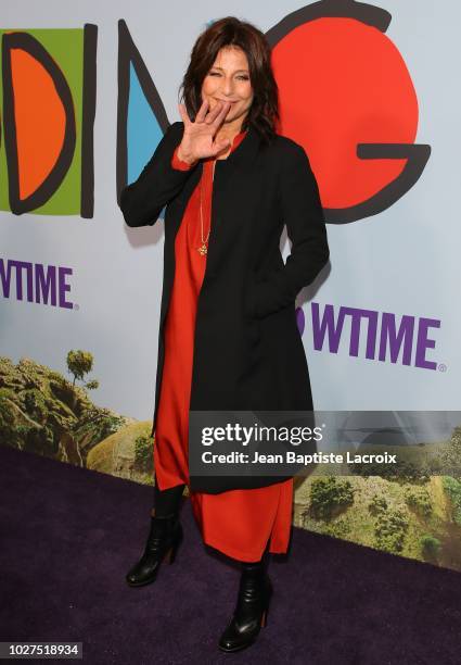 Catherine Keener attends the premiere of Showtime's 'Kidding' at The Cinerama Dome on September 5, 2018 in Los Angeles, California.