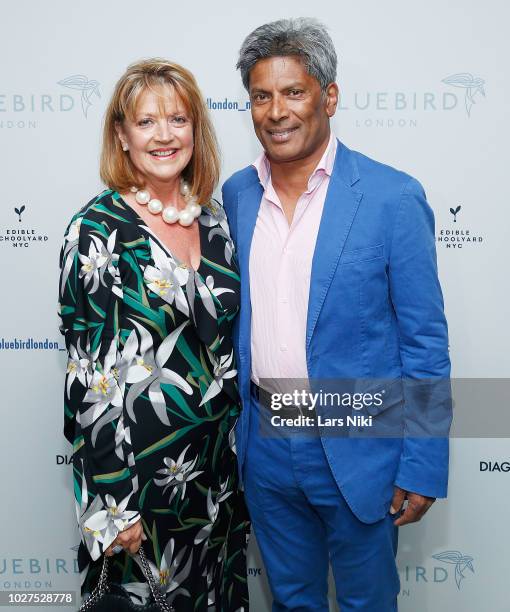 Liz Gunewardena and Des Gunewardena attend the Bluebird London New York City launch party at Bluebird London on September 5, 2018 in New York City.