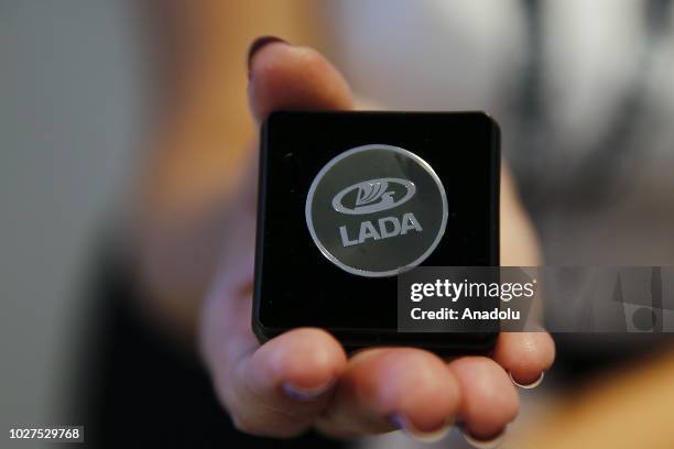 Photo shows the logo of Lada in Moscow, Russia on September 06, 2018.