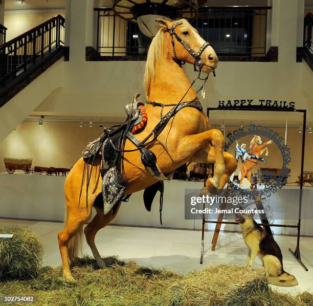 Trigger, the famed horse ridden by Roy Rodgers, entertainment legend of the rodeo and silver screen is displayed during the Christie's Press Preview...