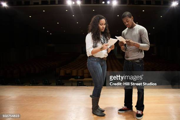 students rehearsing onstage - actor stock pictures, royalty-free photos & images