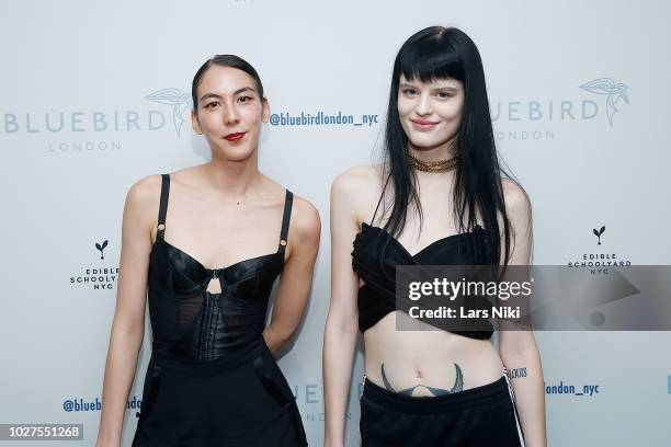 Hannah Elyse and Emily Rose attend the Bluebird London New York City launch party at Bluebird London on September 5, 2018 in New York City.