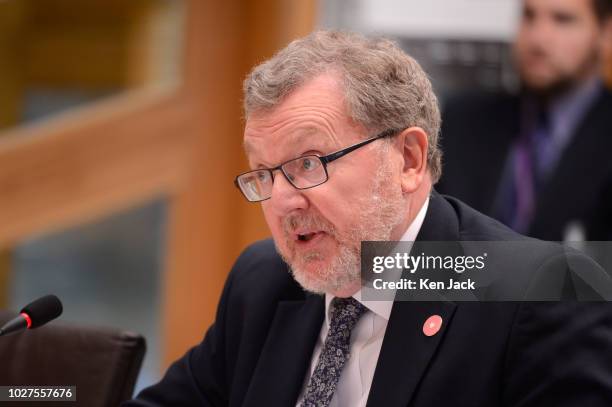 David Mundell MP, Secretary of State for Scotland in the UK Government, giving evidence to the Scottish Parliament's Finance and Constitution...