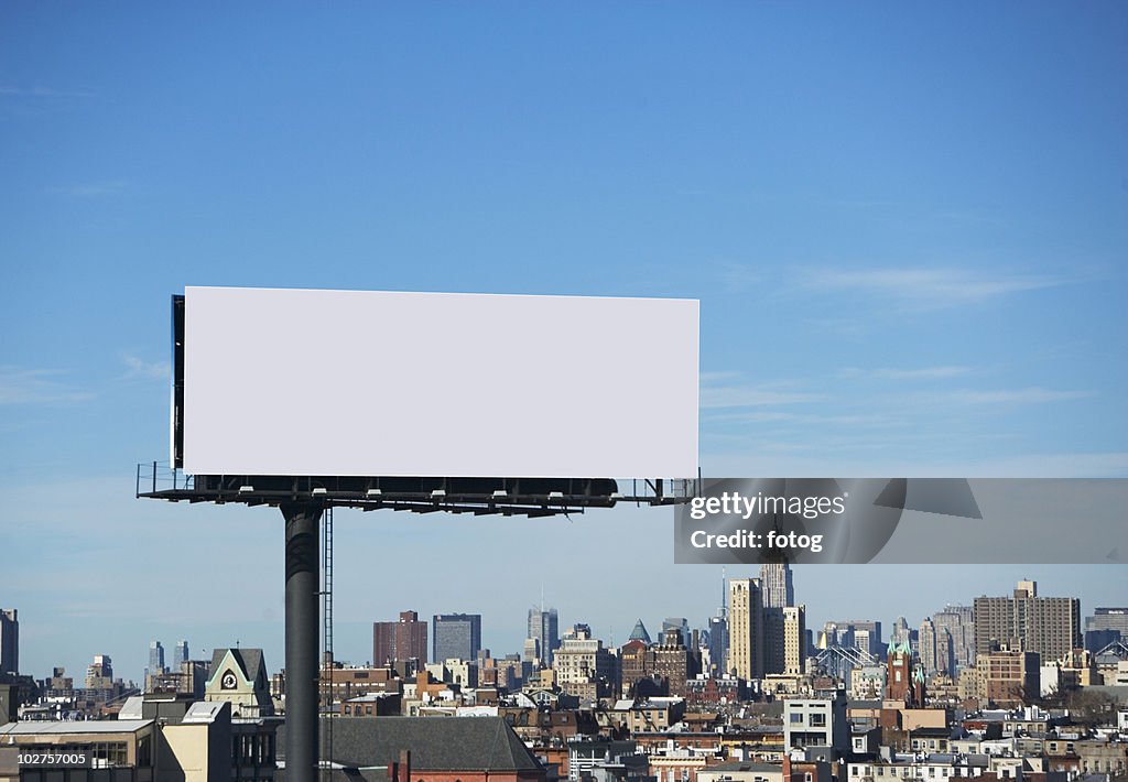 Blank billboard