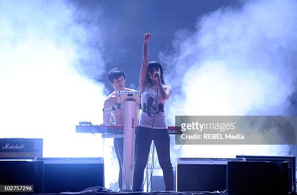 Alec Empire and Nic Endo of Atari Teenage Riot perform at Day 2 of the Exit Festival on July 9, 2010 in Novi Sad, Serbia.