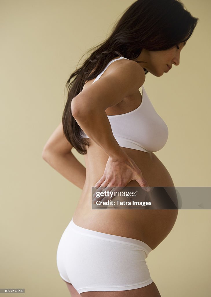 Pregnant woman with back pain