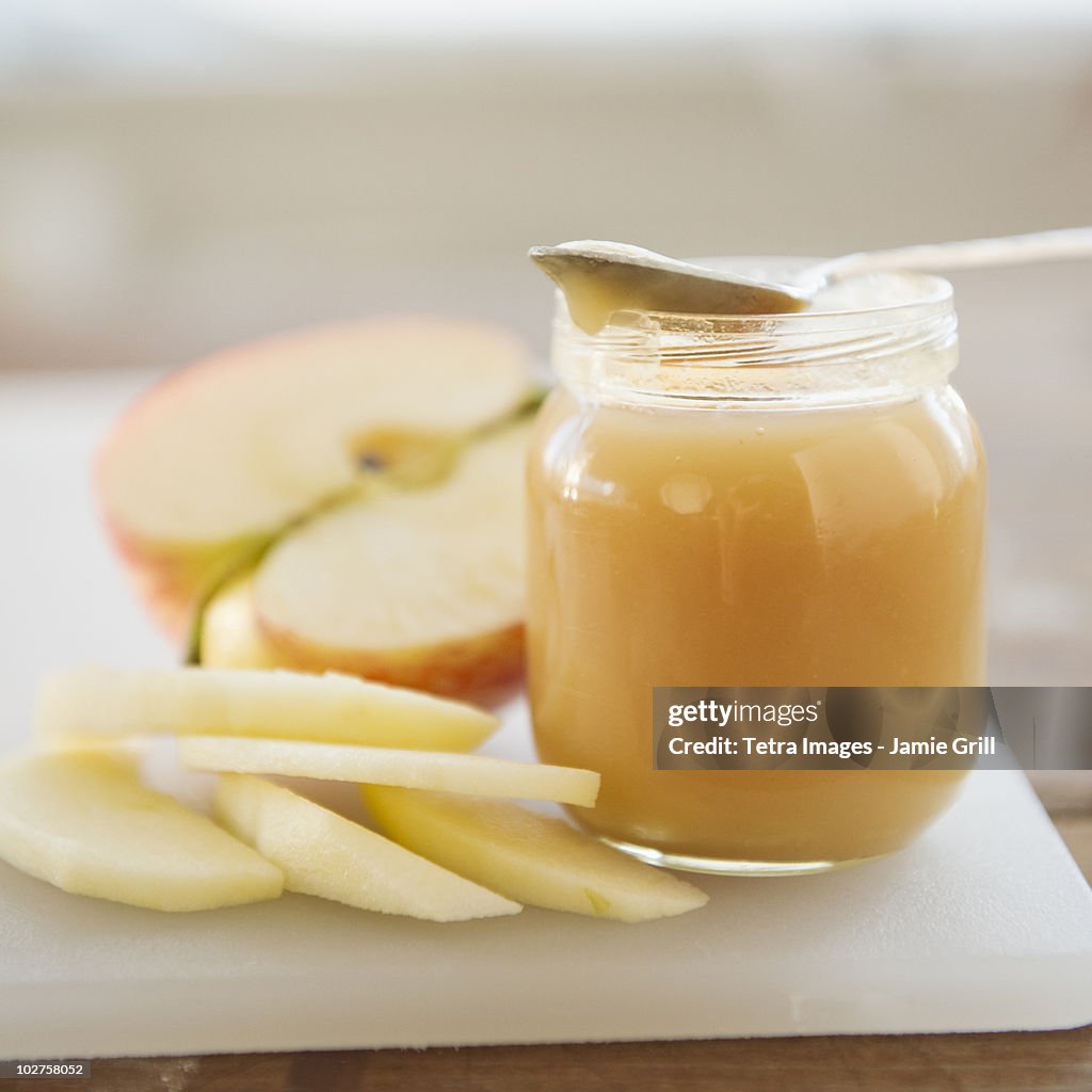 Jar of apple sauce