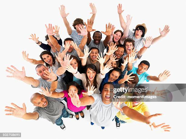 excited people - person look up from above stock pictures, royalty-free photos & images