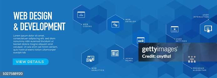Web Design And Development Banner Design High-Res Vector Graphic ...