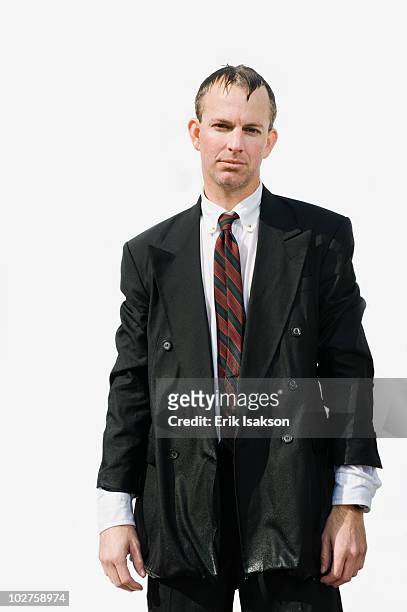 soggy businessman - saturated color stock pictures, royalty-free photos & images