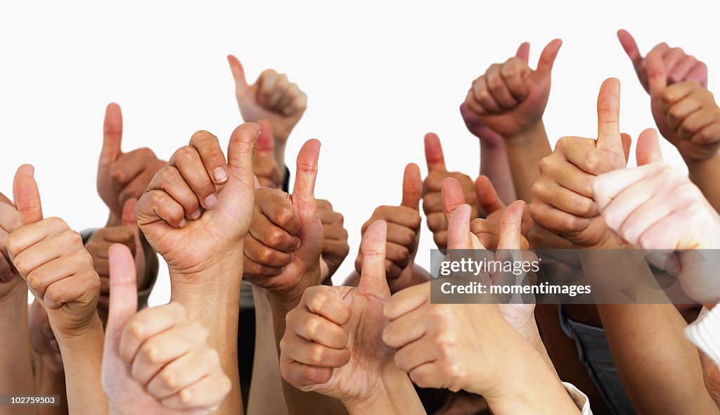 Hands giving thumbs up