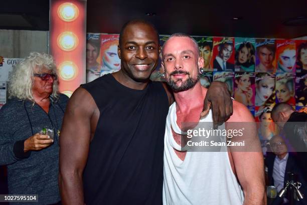 Nashom and Geoffrey Mac attend STARMAKER Book Launch By Roger And Mauricio Padilha at Public Hotel on September 5, 2018 in New York City.