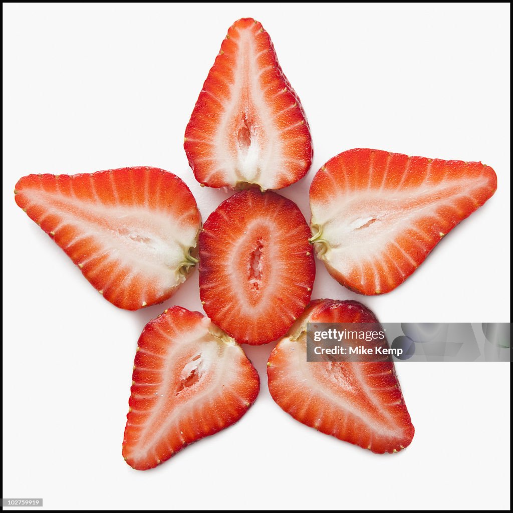 Strawberries in the shape of a star