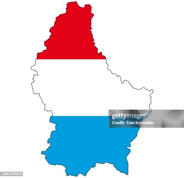 luxembourg, flag, outline - top angle stock illustrations